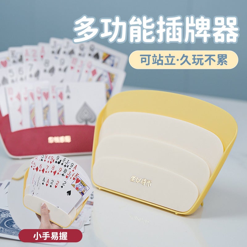 Multifunctional Poker Card Inserter Lazy Man Holding Card Artifact Free Hands Card Holder Table Game Card Storage Box - Image 3